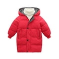 thumbnail image 1 of XBASW Kids Toddler Little Girls Boys Winter down Jacket Thickened Long Coat Hooded Puffer Outerwear 4-9Y, 1 of 9
