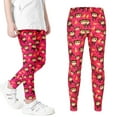 thumbnail image 1 of XBASW Kids Toddler Printing Leggings for Girls Full Length Tights Soft Stretchy Trousers for 3-10 Years, 1 of 12