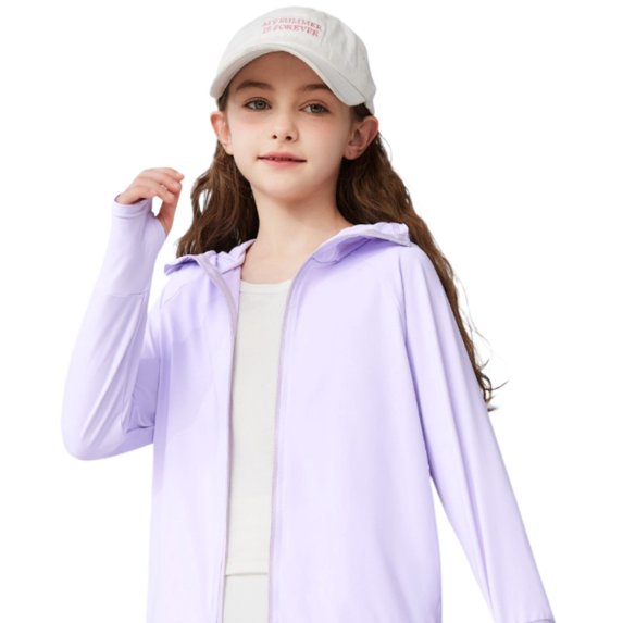 XBASW Kids Toddler Teen UPF50+ Sun Protection Jacket UV Long Sleeve Sun Shirts Zip up Hoodie Sunsuits for Running Fishing Hiking Size 4-13 Years
