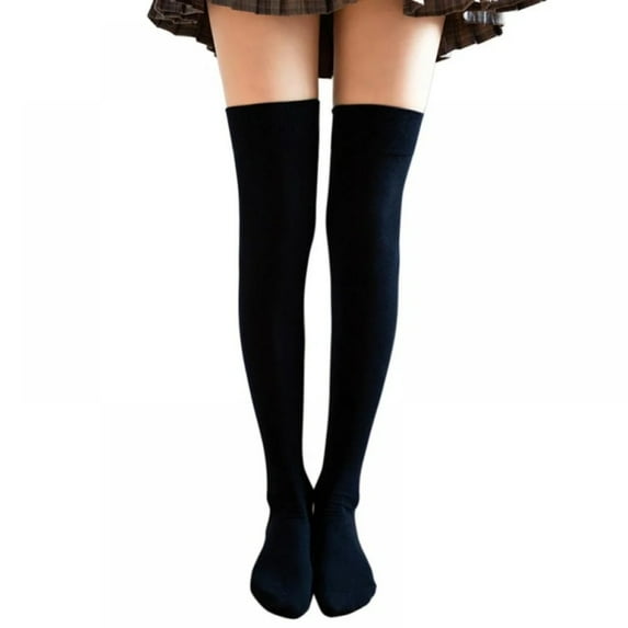 XBASW Kids Toddler Thigh High Socks Compression Socks Four Seasons Solid Color Knee High Socks for Girls 3-12Y