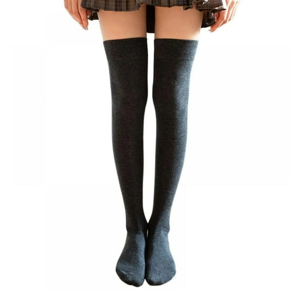 XBASW Kids Toddler Thigh High Socks Compression Socks Four Seasons Solid Color Knee High Socks for Girls 3-12Y