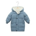 thumbnail image 1 of XBASW Kids Toddler Winter Cotton Coat Jacket Medium-Length Puffer down Jacket Thick Windproof Hooded Outwear for Girls Boys 2-10T, 1 of 10