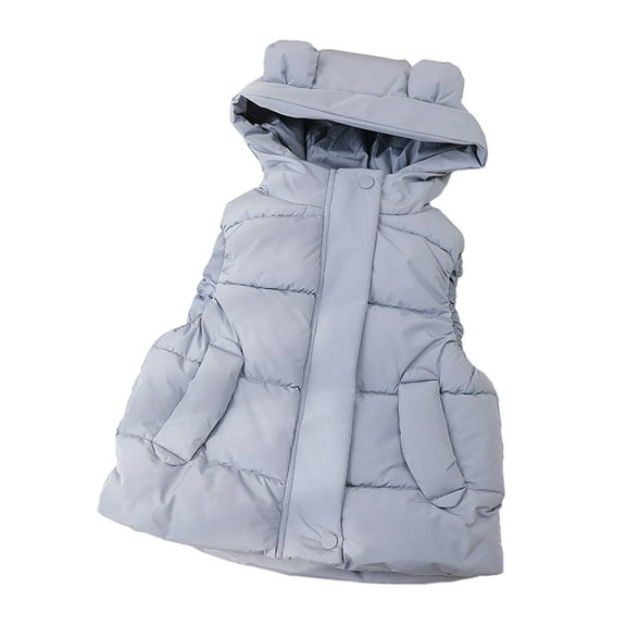 XBASW Kids Toddler down Cotton Vest Warm Sleeveless Coat Fall Winter Hooded Waistcoat Jackets for Boys Girls 1-7Y