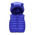 thumbnail image 1 of XBASW Kids Toddlers Baby Girls Boys Winter Vest Solid Color down Cotton Waistcoat Ears Hooded Warm Sleeveless Jacket Outerwear 1-6T, 1 of 9