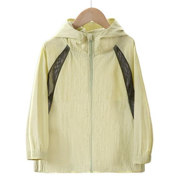 XBASW Kids Youth Upf 50+ Sun Protection Jacket Zipper Sunsuits for Boys Girls Quick Dry Hooded Rash Guard 4-15 Years