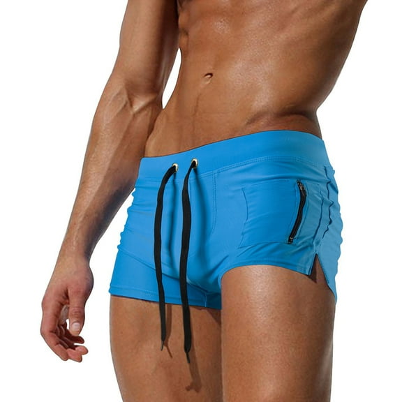 XBASW Mens Swim Trunks Quick Dry Swim Shorts Beach Swimsuit with Zipper Pockets S-XL