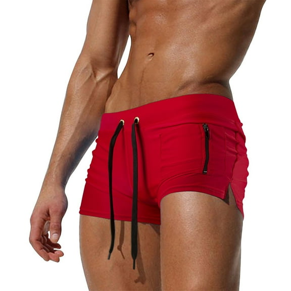 XBASW Mens Swim Trunks Quick Dry Swim Shorts Beach Swimsuit with Zipper Pockets S-XL
