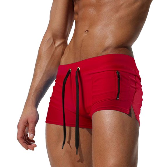 XBASW Mens Swim Trunks Quick Dry Swim Shorts Beach Swimsuit with Zipper Pockets S-XL