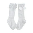thumbnail image 1 of XBASW Newborn Baby Bowknot Princess Socks Socks Cute Calf Socks Princess Socks Spring Fall Compression Socks for Girls 1 Pair, 1 of 10