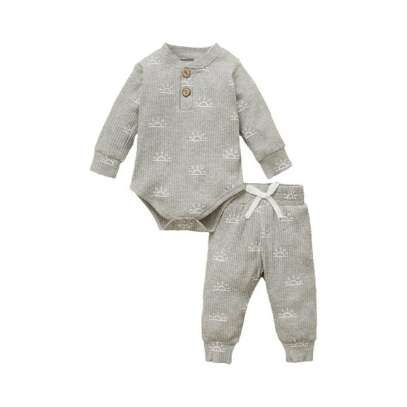 XBASW Newborn Baby Boy's Sweatsuit Outfit Long Sleeve Pullover Jumpsuit Tops   Jogger Pants Spring Fall Tracksuit 2PCS Set 0-18M
