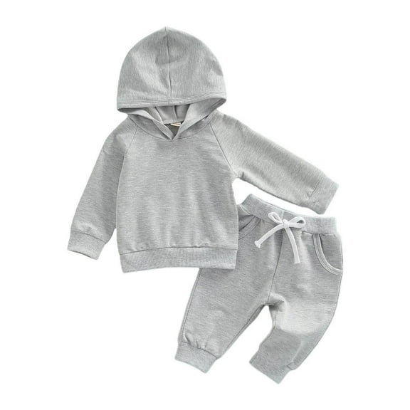 XBASW Newborn Baby Boys Hoodies Jogger Pants Sweatsuit Outfit Long Sleeve Sweatshirt Spring Fall 2PCS Set for 0-3 Years