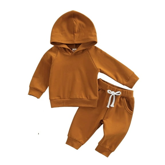 XBASW Newborn Baby Boys Hoodies Jogger Pants Sweatsuit Outfit Long Sleeve Sweatshirt Spring Fall 2PCS Set for 0-3 Years