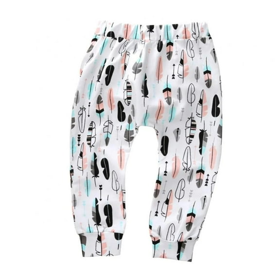 XBASW Newborn Baby Harem Pants Cartoon Print Sweatpants Cotton Trousersspring Autumn Bloomers Pants for Boys Girls 6M-3Y