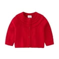 thumbnail image 1 of XBASW Newborn Baby Knit Sweaters for Girls Cardigan Jacket Long Sleeve Knit Tops Toddler Girls Spring Fall Sweatshirt for 6M -3Y, 1 of 9
