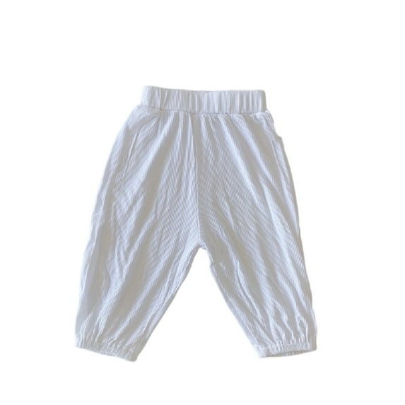 XBASW Newborn Baby Solid Color Pants Boys Girls Summer Trousers Elastic Waist Big Pp Air Conditioning Pants for 0-2T