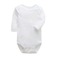 thumbnail image 1 of XBASW Newborn Baby Unisex Onsies Boys Girls Solid Bodysuit Romper Jumpsuit for Spring Fall 3 -24 Months, 1 of 9