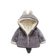 thumbnail image 1 of XBASW Newborn Infant Baby Fleece Hooded Jacket Winter Warm Coat Cotton-Padded Warm Outerwear for Girls Boys 0-4T, 1 of 7