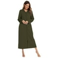 thumbnail image 1 of XBASW Robe for Women Zipper Bathrobe Loungewear Full Length Sleepwear with Pockets S-XXL, 1 of 11