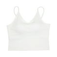 thumbnail image 1 of XBASW Seamless Camisole Tops for Womens Built in Bra Women's Spaghetti Strap Tank Tops S-XL, 1 of 11