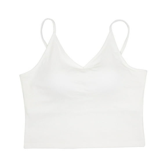 XBASW Seamless Camisole Tops for Womens Built in Bra Women's Spaghetti Strap Tank Tops S-XL