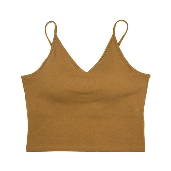 XBASW Seamless Camisole Tops for Womens Built in Bra Women's Spaghetti Strap Tank Tops S-XL