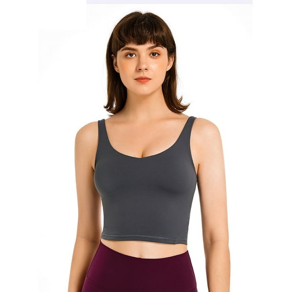 XBASW Sports Bras for Women Removable Padded Yoga Tank Tops Sleeveless Workout Crop Top S- 2 XL