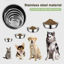 XBASW Stainless Steel Pet Bowl Dogs Cats Feeder Bowl Open Design Non-spill Pet Feeding Bowl for Small Medium Large Dogs Cats