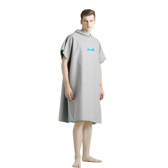 XBASW Surf Poncho with Pocket Quick Dry Bath Robe Wetsuit Changing Towel Hoodie for Men Women Adult