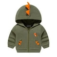 thumbnail image 1 of XBASW Toddler Baby Boys Dinosaur Sweatshirt Jacket Long Sleeve Zip Coat Spring Fall Boys Hooded Jacket for Kids 1-8Y, 1 of 8