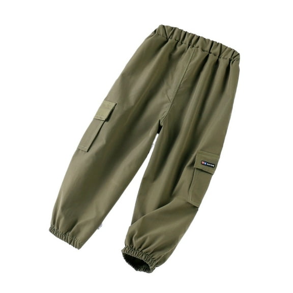 XBASW Toddler Baby Boys Girls Cargo Pants Solid Color Trousers Kids Spring Fall Summer Boys Sweatpants Elastic Waist Cargopants 6M-10Y