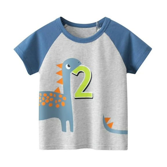 XBASW Toddler Baby Boys' Short Sleeve T-Shirts Cotton Casual Tees Crewneck Summer Shirt Tops for Kids 1-6T