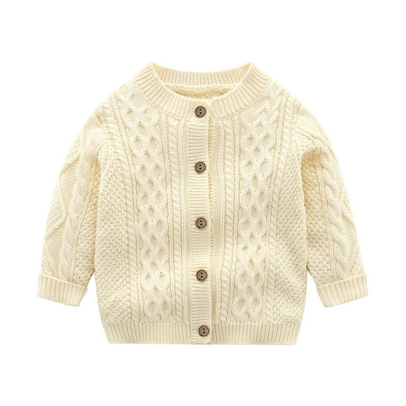 XBASW Toddler Baby Boys Sweater Twist Knitted Cardigan Long Sleeve Boys Sweaters Jacket for Fall Winter 6 Months - 3 Years