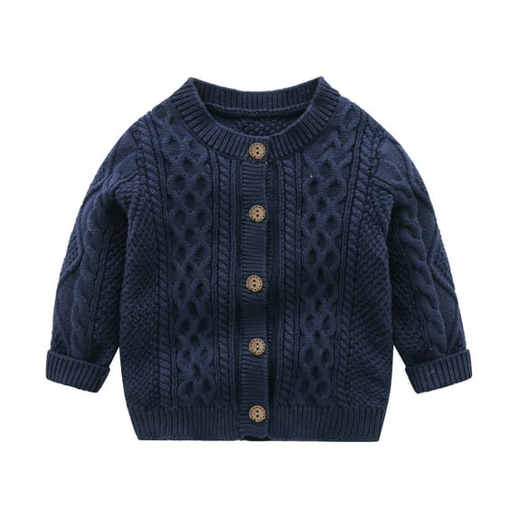 XBASW Toddler Baby Boys Sweater Twist Knitted Cardigan Long Sleeve Boys Sweaters Jacket for Fall Winter 6 Months - 3 Years