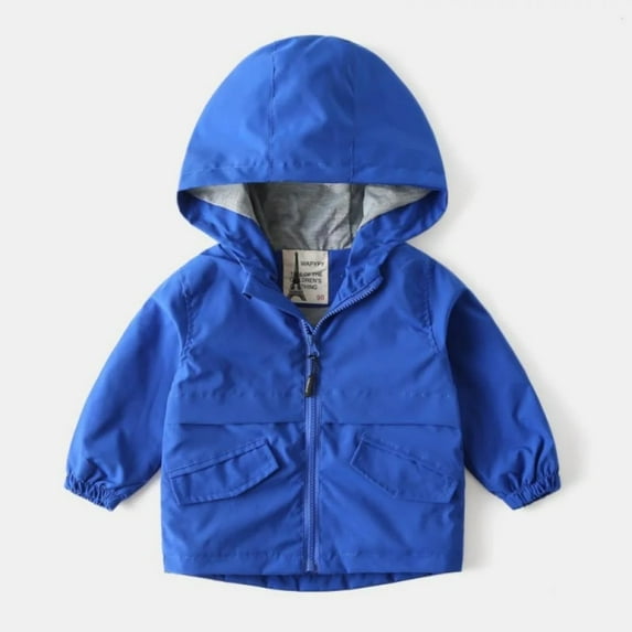 XBASW Toddler Baby Boys Windbreaker Jacket Hooded Raincoat Jackets Kids Zipper Trench Outerwear for Spring Fall 12M-6T