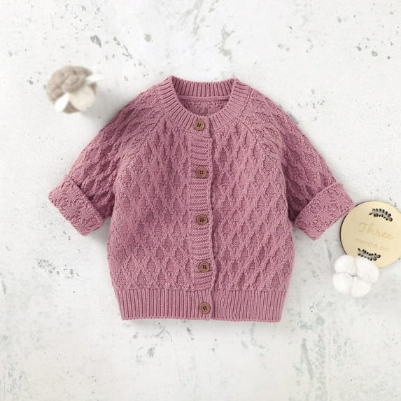 XBASW Toddler Baby Cardigan Sweater for Boys Girls Cable Knit Sweater Fall Winter Cardigan Jacket 0-18M