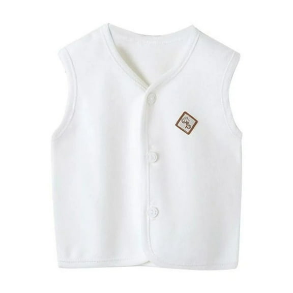XBASW Toddler Baby Cotton Vests Warm Sleeveless Jacket Infant Soft Autumn Winter Cardigan Waistcoat Outwear for Boys Girls 6M-5T