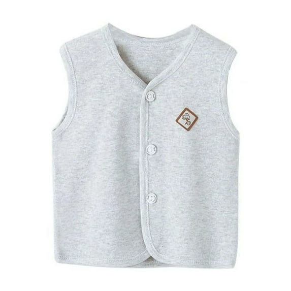 XBASW Toddler Baby Cotton Vests Warm Sleeveless Jacket Infant Soft Autumn Winter Cardigan Waistcoat Outwear for Boys Girls 6M-5T