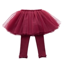 XBASW Toddler Baby Footless Leggings Little Girls with Lace Tutu Cotton Stretch Bottoms Pants Skirt Spring Fall Tutu Trousers for Girls 0-5T