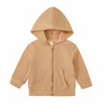 thumbnail image 1 of XBASW Toddler Baby Full Zip Hoodies Jacket Long Sleeve Sweatshirt Spring Fall Hooded Coats for Boys Girls 6M-4T, 1 of 8