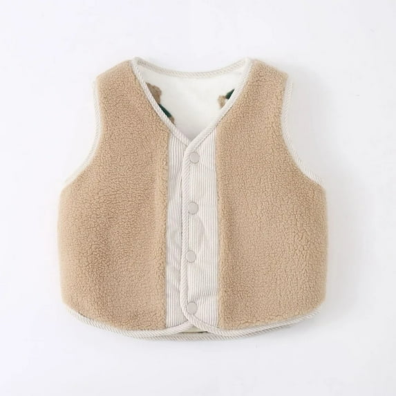 XBASW Toddler Baby Girls Boys Fleece Vests Fall Winter Sleeveless Jacket Unisex Soft Waistcoat Warm Outerwear, Size 2-7T