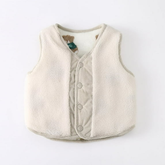 XBASW Toddler Baby Girls Boys Fleece Vests Fall Winter Sleeveless Jacket Unisex Soft Waistcoat Warm Outerwear, Size 2-7T