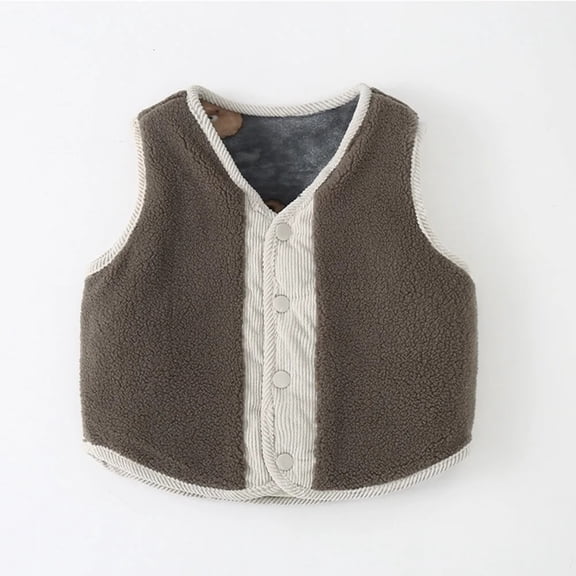 XBASW Toddler Baby Girls Boys Fleece Vests Fall Winter Sleeveless Jacket Unisex Soft Waistcoat Warm Outerwear, Size 2-7T