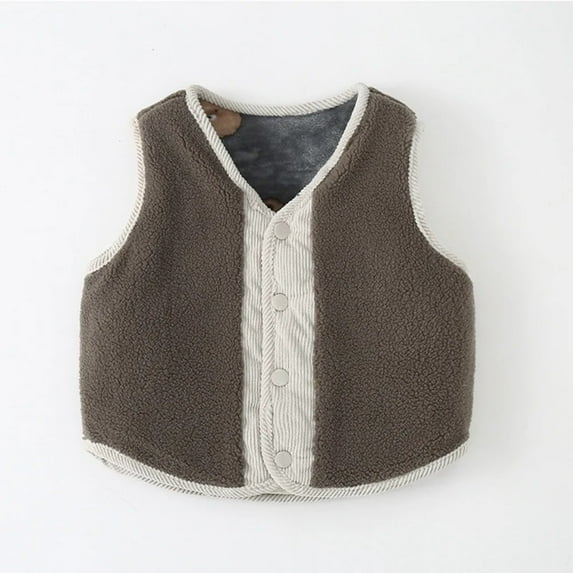 XBASW Toddler Baby Girls Boys Fleece Vests Fall Winter Sleeveless Jacket Unisex Soft Waistcoat Warm Outerwear, Size 2-7T