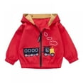 thumbnail image 1 of XBASW Toddler Baby Girls Boys Windbreaker Jacket Hooded Trench Coat Kids Spring Fall Zipper Windproof Jacket 0-4 Years, 1 of 9