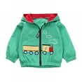 thumbnail image 1 of XBASW Toddler Baby Girls Boys Windbreaker Jacket Hooded Trench Coat Kids Spring Fall Zipper Windproof Jacket 0-4 Years, 1 of 9