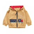 thumbnail image 1 of XBASW Toddler Baby Girls Boys Windbreaker Jacket Hooded Trench Coat Kids Spring Fall Zipper Windproof Jacket 0-4 Years, 1 of 9
