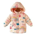 thumbnail image 1 of XBASW Toddler Baby Girls Boys down Padded Jacket Hooded Cotton Coat 2-8T Girls Boys Winter Thickening Snowsuit Medium-Length Warm Outerwear for Kids, 1 of 9