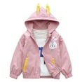 thumbnail image 1 of XBASW Toddler Baby Girls Hooded Raincoat Cartoon Rabbit Jacket Kids Light Autumn Fall Trench Jacket Coat Outerwear for Girls Size 1-7T, 1 of 9
