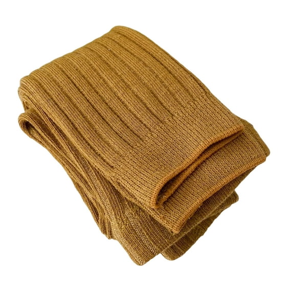 XBASW Toddler Baby Girls Knit Leggings Little Girls Stretch Ribbed Bottom Pants Solid Color Footless Tights for Spring Fall 6M-6T