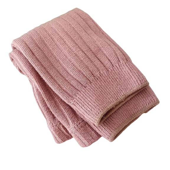 XBASW Toddler Baby Girls Knit Leggings Little Girls Stretch Ribbed Bottom Pants Solid Color Footless Tights for Spring Fall 6M-6T